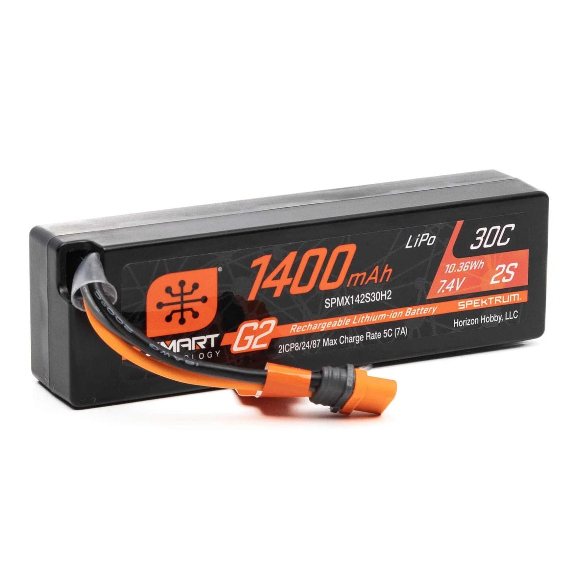 Spektrum 80969 1400mAh 2S 7.4V Smart G2 30C LiPo IC2 Connector