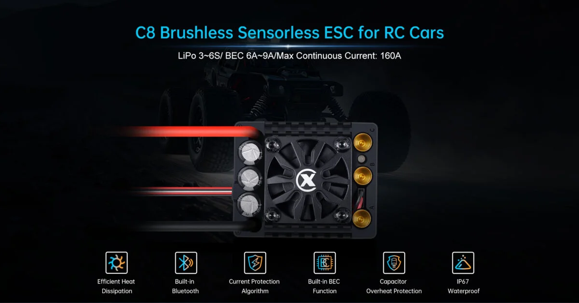 XC-ESC C8 160A Brushless ESC 3-6S LiPo