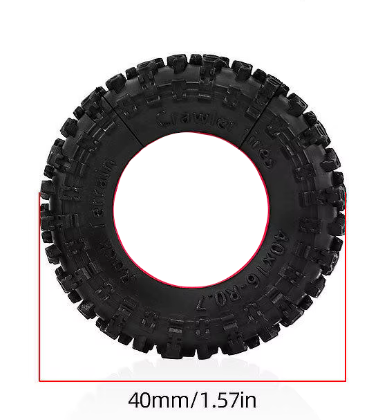 4Pcs 0.7 Rock Terrain Tires AXIAL SCX30 1/30 Crawler 4pcs