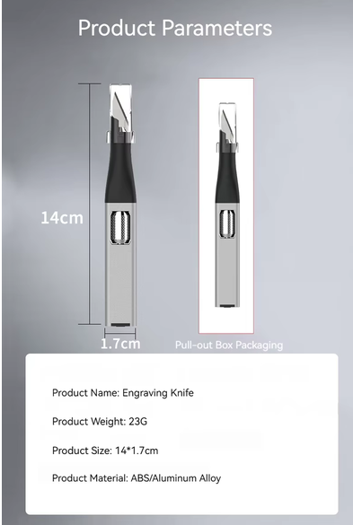 Aluminum ergonomic carving knife by Scimaker Red