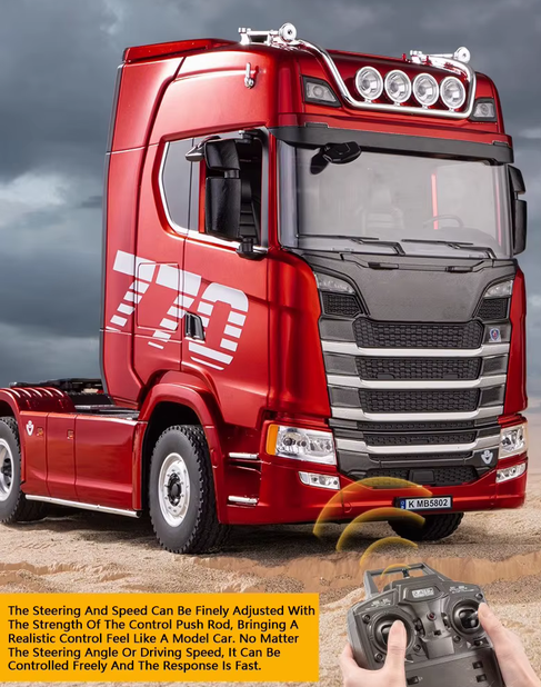 Scania 770S 19ch RTR 1/18 Red 1501
