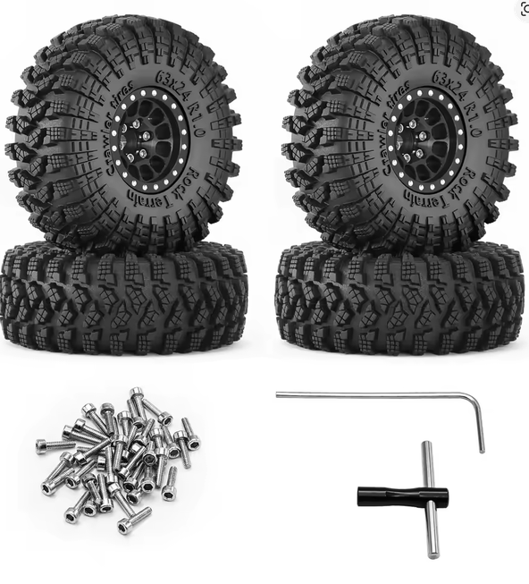 1.0 Rock Terrain Bead lock Rims and Tires