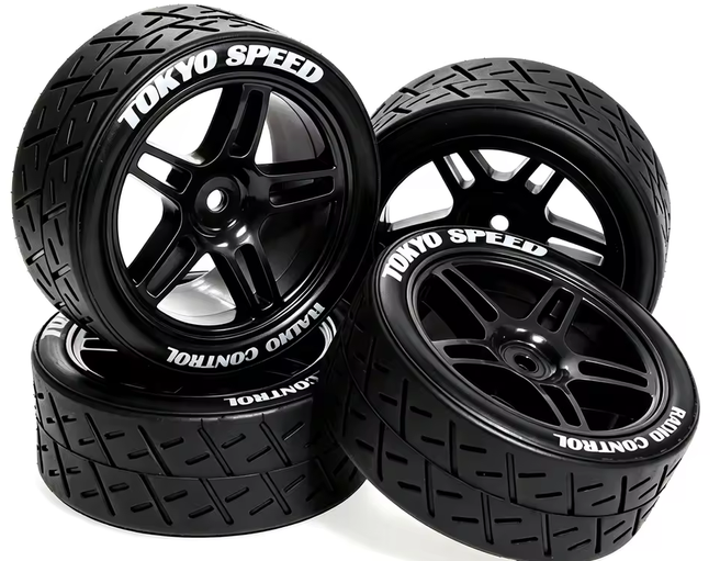 1/10 Tokyo Speed Street Tires/ Wheels 12mm Hex
