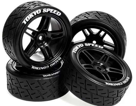 1/10 Tokyo Speed Street Tires/ Wheels 12mm Hex