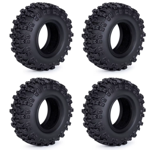 4Pcs 0.7 Rock Terrain Tires AXIAL SCX30 1/30 Crawler 4pcs