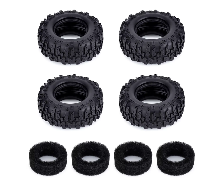 4Pcs 0.7 Rock Terrain Tires AXIAL SCX30 1/30 Crawler 4pcs