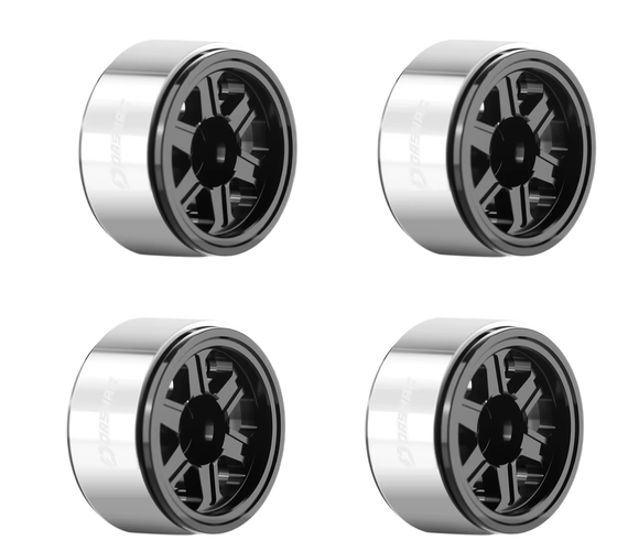 TTIRC 0.7 Inch Metal Beadlock Wheels SCX30