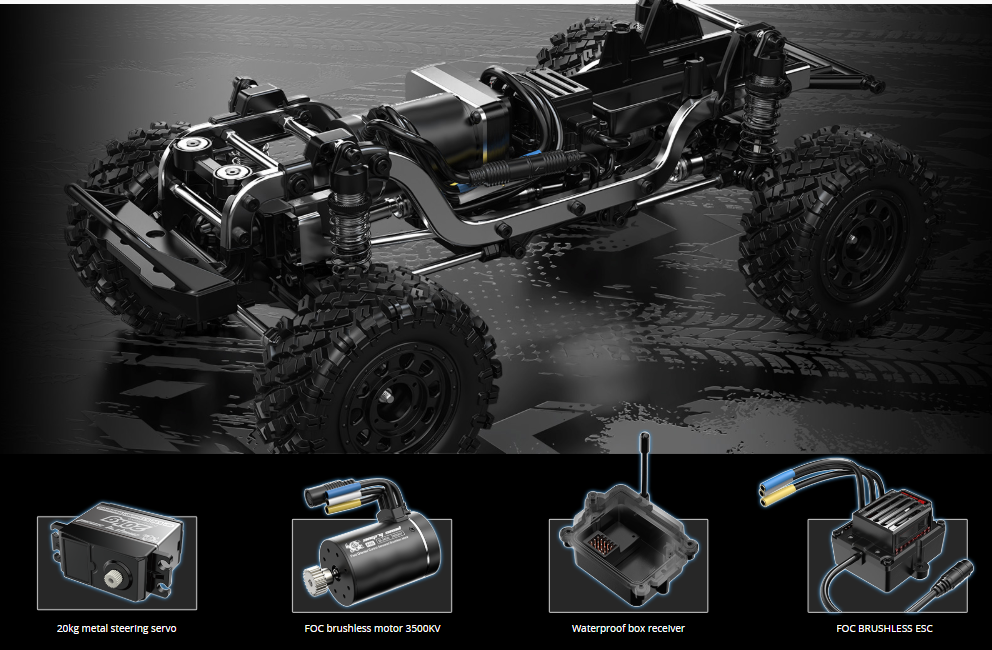 MJX H12Y+ 1/12 Scale Rock Crawler