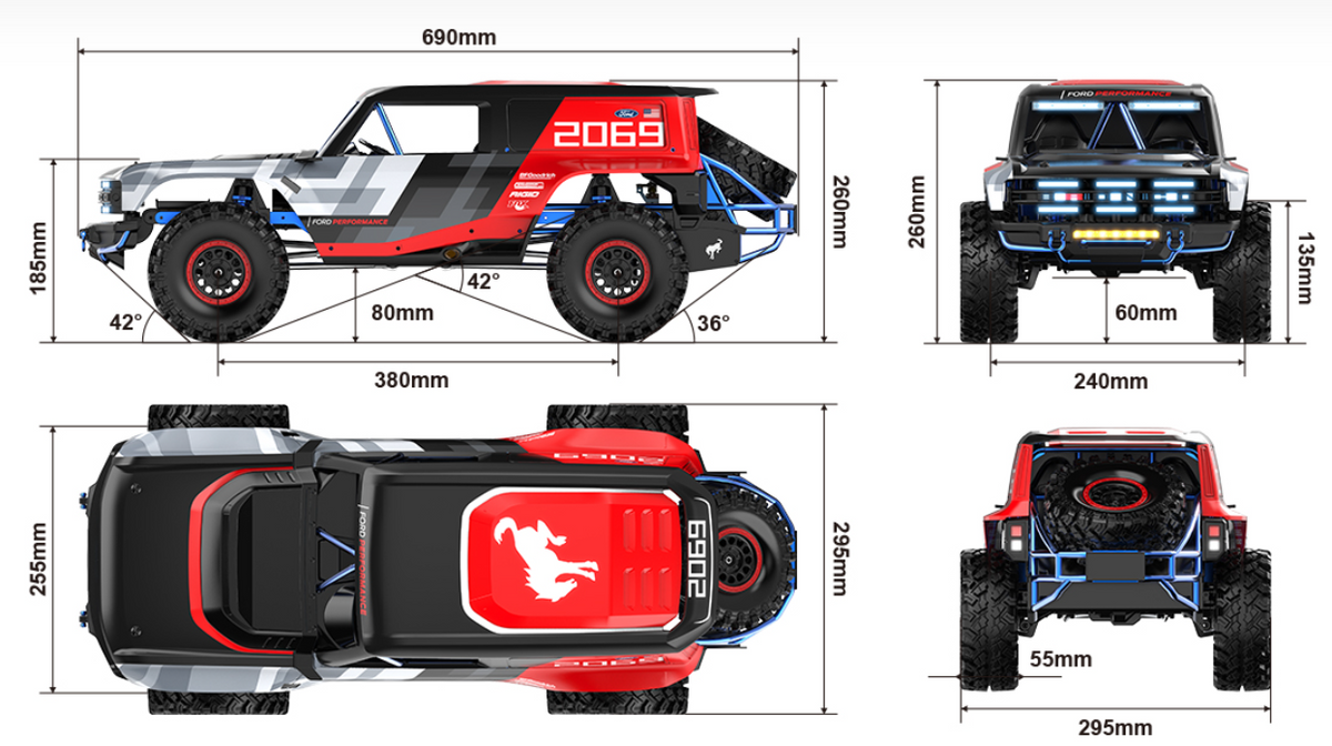H8P 1/8 Brushless RC Car MJX