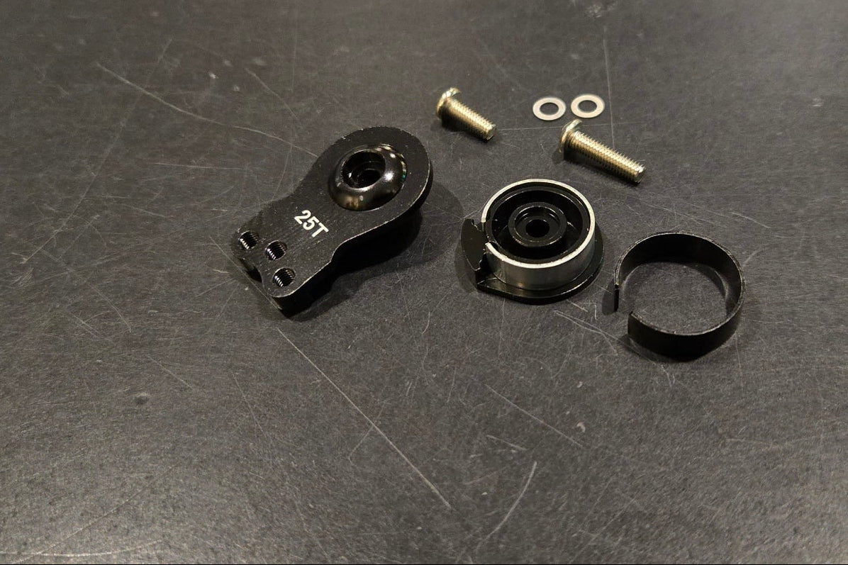 25t Spline Aluminum servo saver (Black)