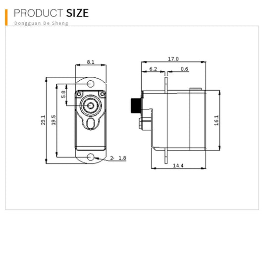 Micro Metal Gear Digital Servo 4.8-6V