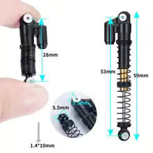 4Pcs Aluminum Shock Absorber Damper 53mm for 1/24 RC Crawler Axial SCX24