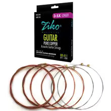 ZIKO Acoustic High Quality Copper Wound Guitar Strings Stainless steel core