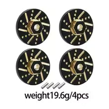 Brass SCX24 Portal Axle w/  Weights