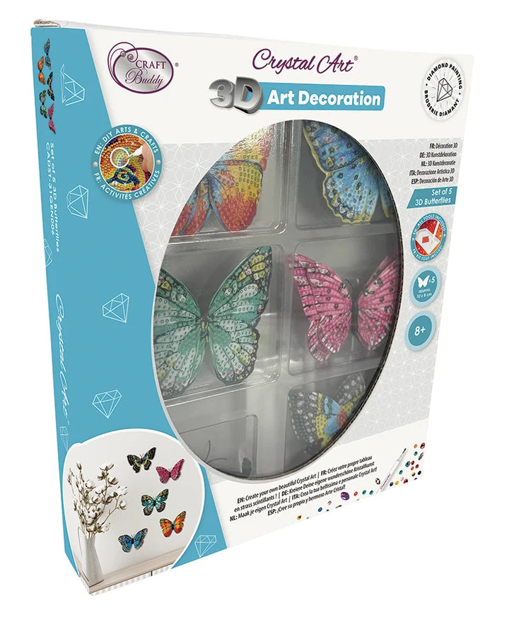 CA Deco Kit: 3D Butterflies (Set of 5)