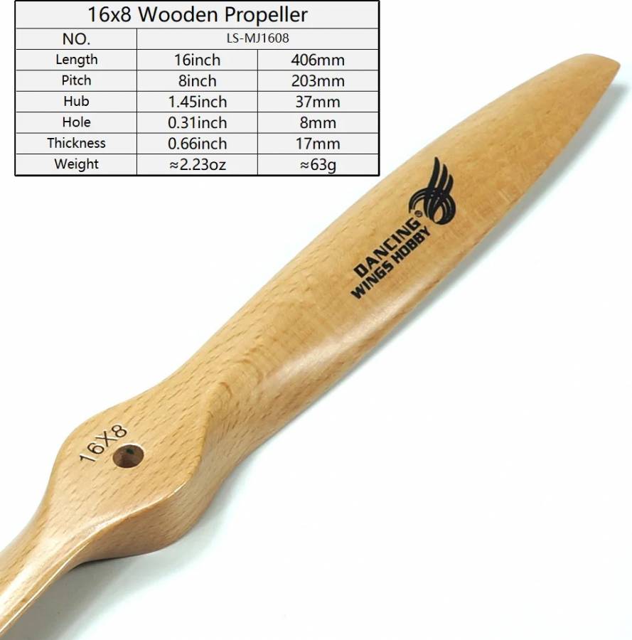 Dancing Wing 16 x 8 Wooden Propeller