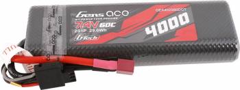 GEA402S60DGT Gens Ace Li-Po 60C 4000mAh 7.4V 2S1P Hardcase 8# w/Deans