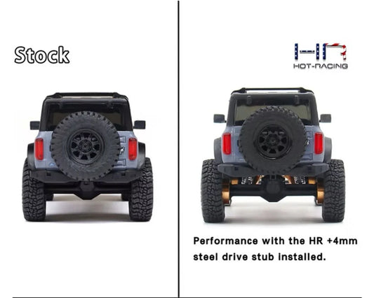 Hot Racing +4mm Steel Drive Stub SCX30 SXTY39AW04