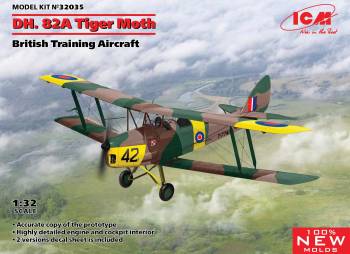 ICM32035 1/32 D.H. 82A Tiger Moth - British Training Aircraft
