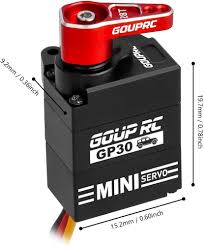 GOUP RC GP30 Mini Metal Gear Servo with 28T Aluminum Horn -Black