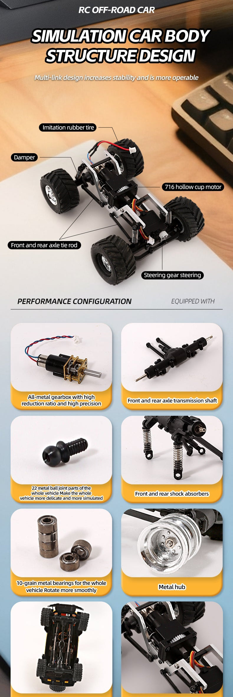 Jiabaile Wrangler 1/36 Scale Mini 4WD RC Crawler 3601