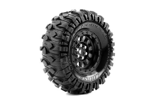 Louise RC CR-Rowdy 1.9" 1/10 Crawler Class 1 (Super Soft Compound) (2) 12mm Hex on Black Wheels