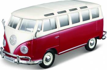 1/25 Assembly Line 1962 VW Samba Van (White/Red)