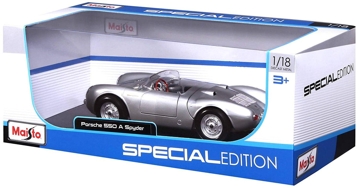 Maisto 1/18 Special Edition 1956 Porsche 550A Spyder (Silver)
