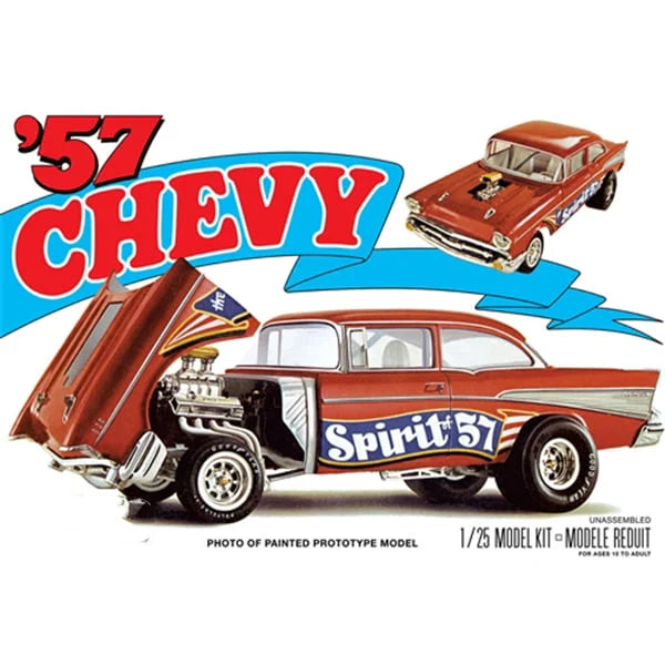 MPC 1957 Chevy Flip Nose Spirit of 57 1/25 Model Kit (Level 2)
