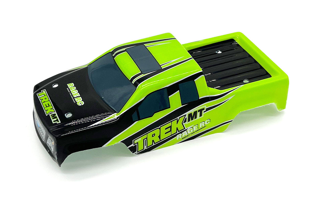 Rage Mini Trek Monster Truck Green Printed Body, C2494