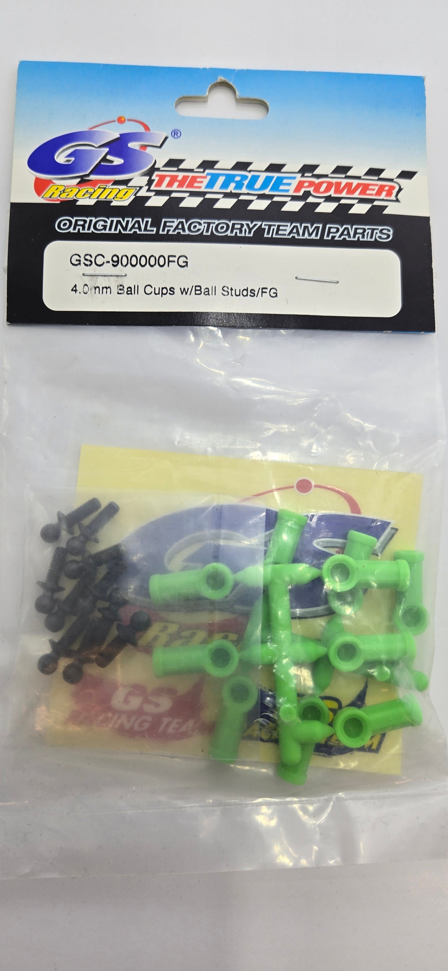 GS racing GSC-900000 ball cups w/4mm ballstuds-FL