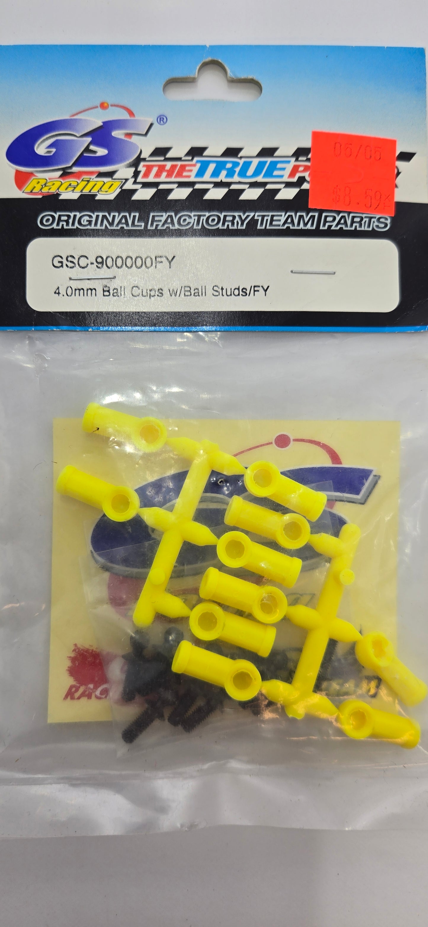 GS racing GSC-900000 ball cups w/4mm ballstuds-FL