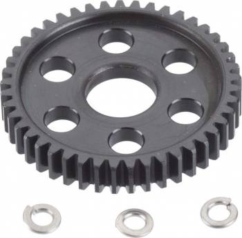 RRP7945 Hard Black 45T Steel Spur (Speed) 32P Slash/Stamp