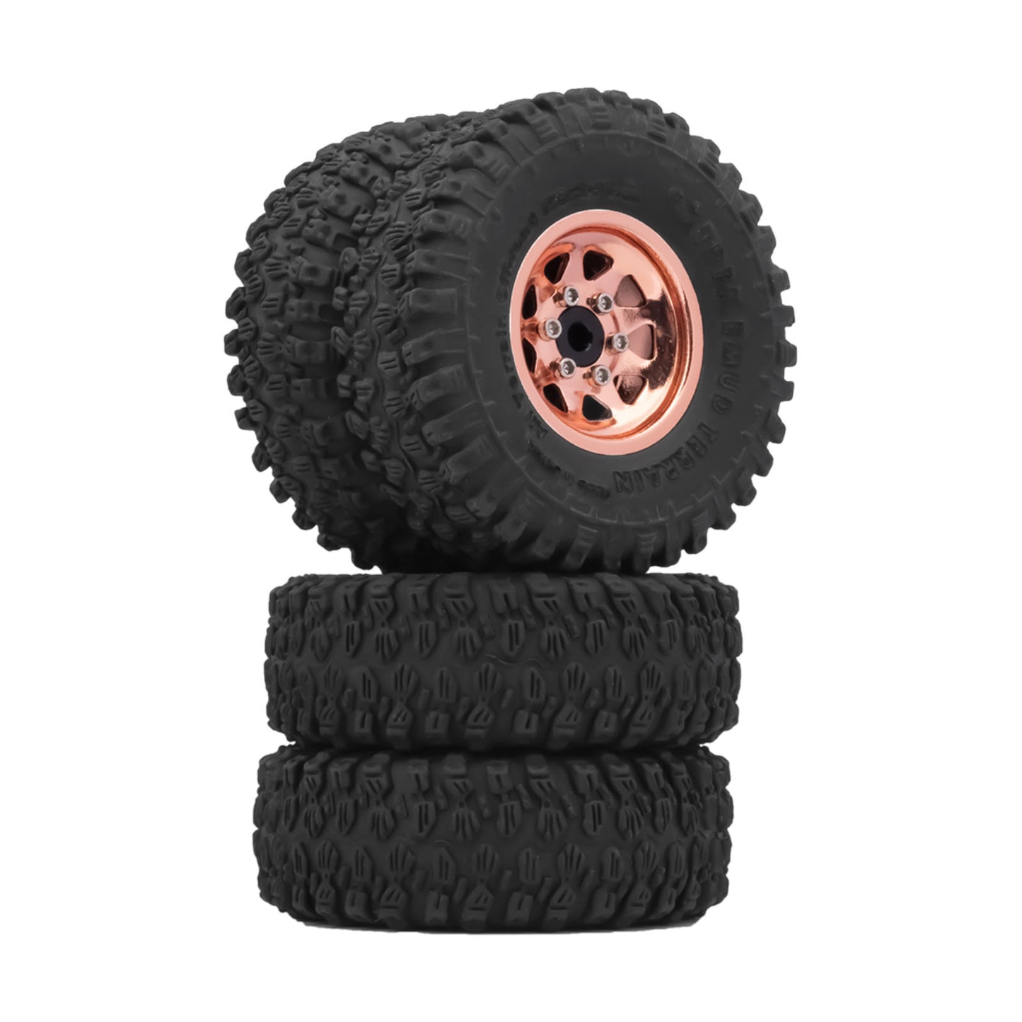 1.0 Beadlock Wheel Rim set SCX24 TRX4M