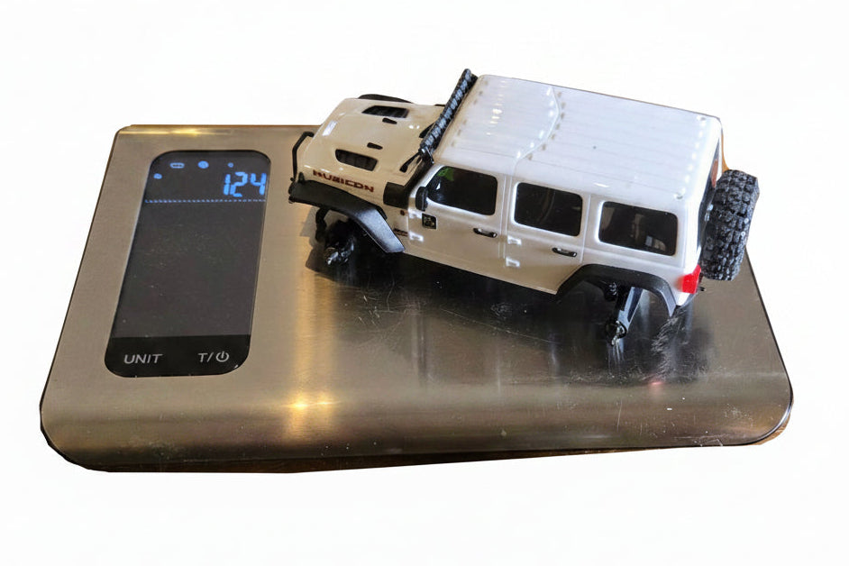 SCX30 Weighted Brass Wheels and Tires. 4 pcs 9g/tire