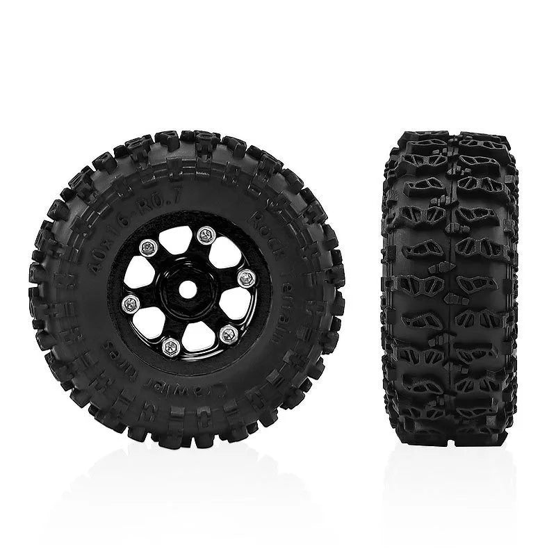40mm 0.7 Inch Metal Beadlock Wheels and Tires SCX30