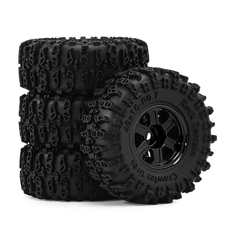 40mm 0.7 Inch Metal Beadlock Wheels and Tires SCX30