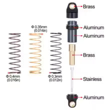 Axial SCX30 Upgrade Aluminum Shock Absorber Set
