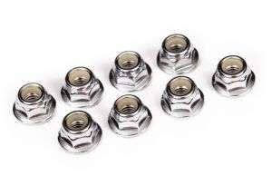 Traxxas 4mm Steel Flanged Serrated Nylon Locknut (8) TRA3647
