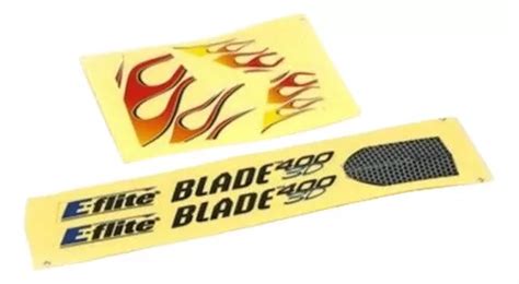 E-Flite Blade 400 Flame Decal Sheet EFLH1484