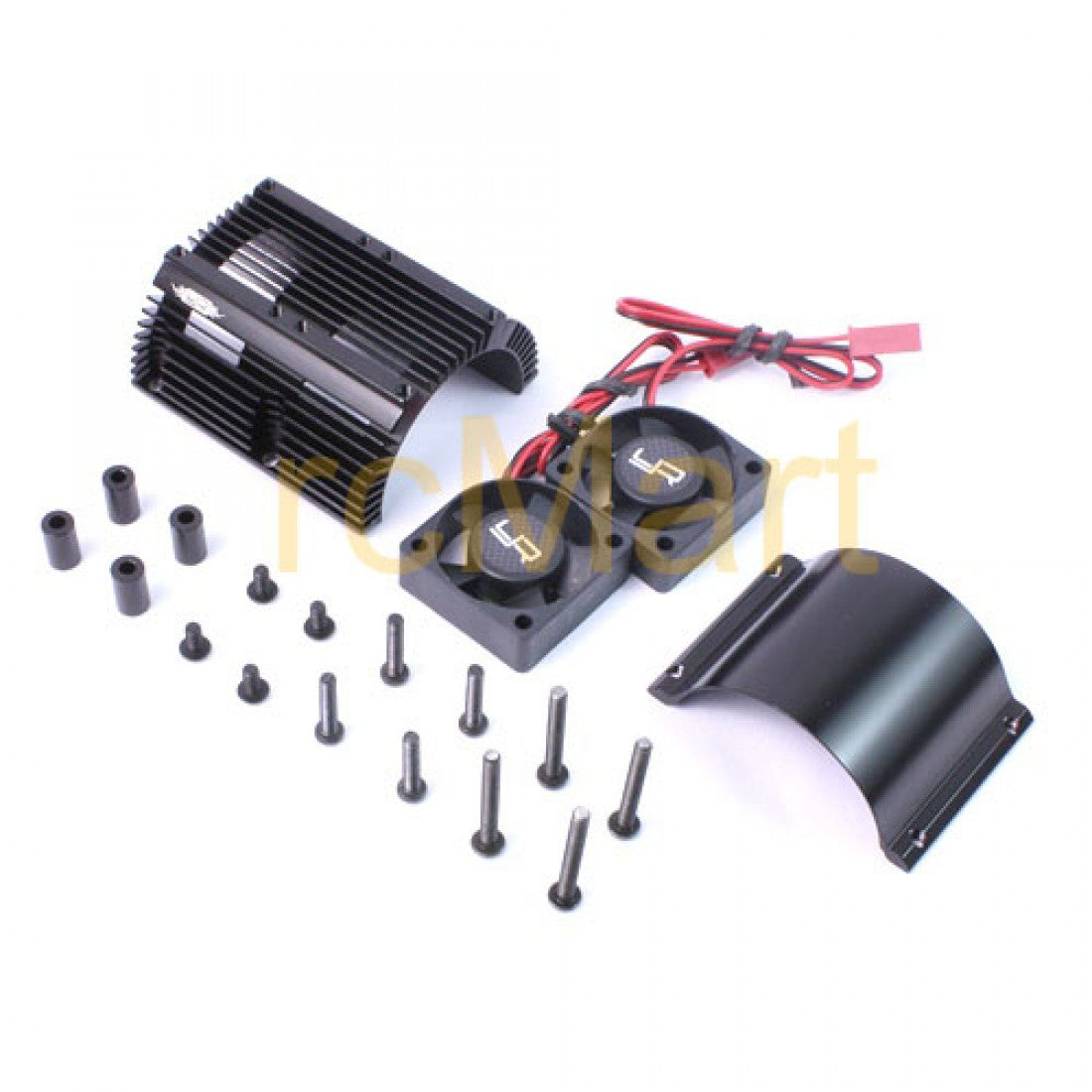 Yeah Racing Heat Sink with Twin High Speed Fans sets for 1:8 Motors YA-0261BK
