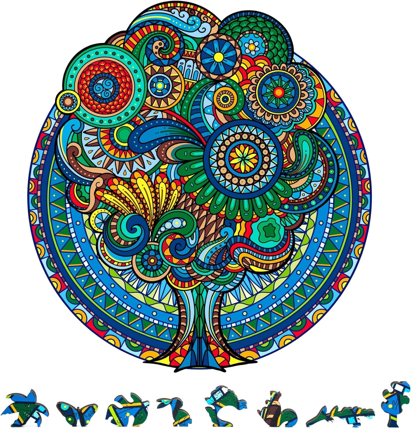 ZCPFR500 Floral Retro Wooden Jigsaw Puzzle, 500 pcs