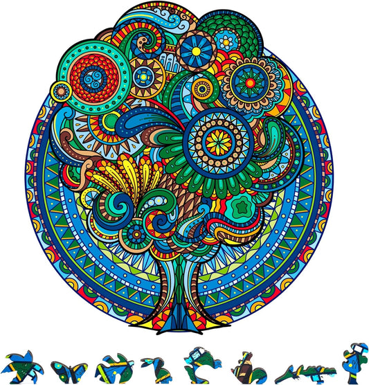 ZCPFR500 Floral Retro Wooden Jigsaw Puzzle, 500 pcs